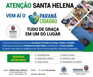 Paraná Cidadão chega com serviços gratuitos para moradores de Santa Helena