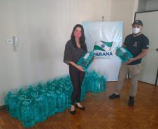 Secretaria da Justiça distribui álcool glicerinado 70% para 212 municípios da região Norte do Paraná
