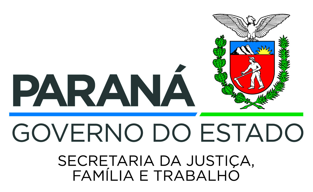 Logo da Secretaria de Justiça, Família e Trabalho