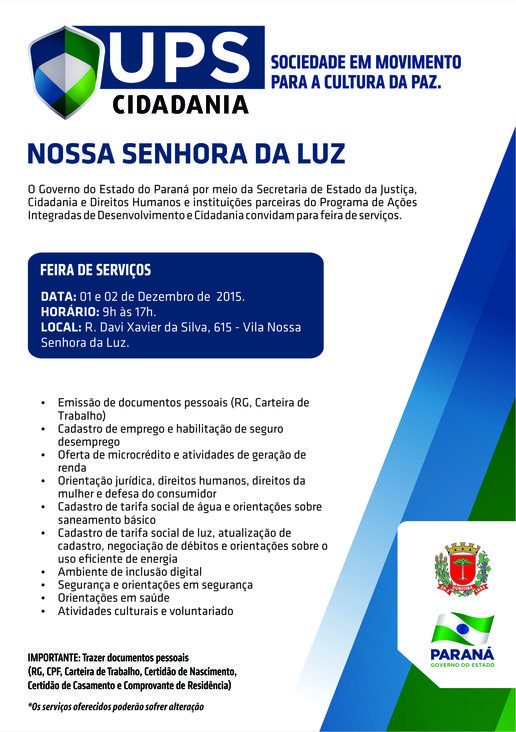 UPS-Cidadania Nossa Senhora da luz2015