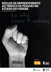 Cartaz Núcleo de Enfrentamento ao Tráfico de Pessoas 