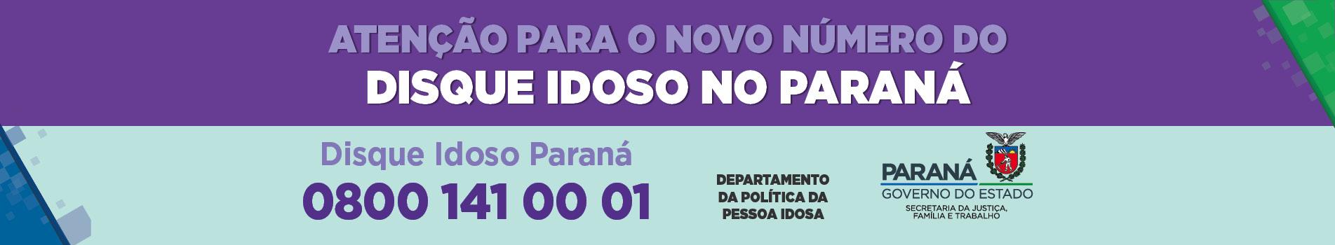Novo númer do Disque Idoso no Paraná