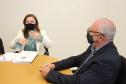 Secretário Mauro Rockenbach recebe deputada Federal Leandre Dal Ponte para articular políticas públicas nas áreas da mulher, idoso, criança e adolescente