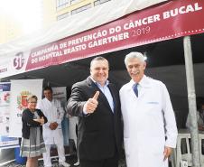 Ney Leprevost participa da 31ª Campanha de Prevenção do Câncer Bucal do Hospital Erasto Gaertner