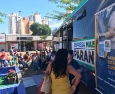 Ônibus da Agência do Trabalhador oferta vagas de emprego nas proximidades do Show Rural, em Cascavel 