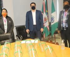 Secretaria da Justiça entrega máscaras protetoras ‘Face Shield’ para o Hospital Nossa das Graças