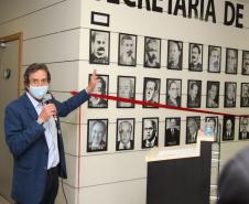 Secretário Mauro Rockenbach apresenta a nova galeria histórica de ex-secretários da Justiça do Paraná