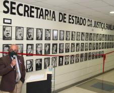 Secretário Mauro Rockenbach apresenta a nova galeria histórica de ex-secretários da Justiça do Paraná