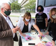 Secretário Mauro Rockenbach visita Ônibus Lilás e reforça posicionamento do Governo do Estado no fortalecimento de políticas públicas para garantia dos direitos da mulher