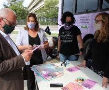 Secretário Mauro Rockenbach visita Ônibus Lilás e reforça posicionamento do Governo do Estado no fortalecimento de políticas públicas para garantia dos direitos da mulher