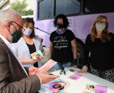 Secretário Mauro Rockenbach visita Ônibus Lilás e reforça posicionamento do Governo do Estado no fortalecimento de políticas públicas para garantia dos direitos da mulher