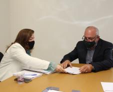 Secretário Mauro Rockenbach recebe deputada Federal Leandre Dal Ponte para articular políticas públicas nas áreas da mulher, idoso, criança e adolescente