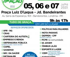 Londrina recebe a feira de serviços Paraná em Ação a partir desta quarta-feira