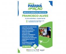 Paraná em Ação: feira vai levar uma série de serviços ao município de Francisco Alves