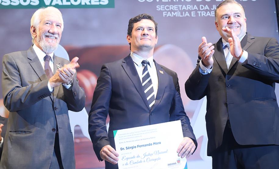 Em homenagem ao General Mourão, Ney Leprevost e Sérgio Moro defendem prisão em segunda instância