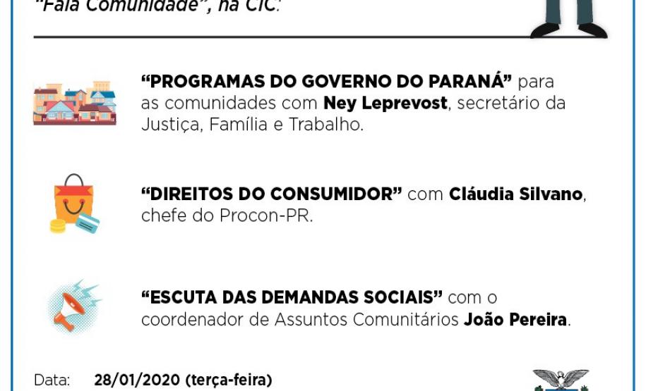 Fala Comunidade estará na CIC na próxima terça (28/01