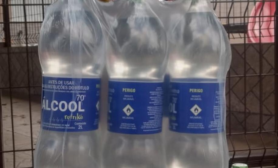 Secretaria da Justiça, Família e Trabalho entrega mais 1.000 litros de álcool 70% para instituições