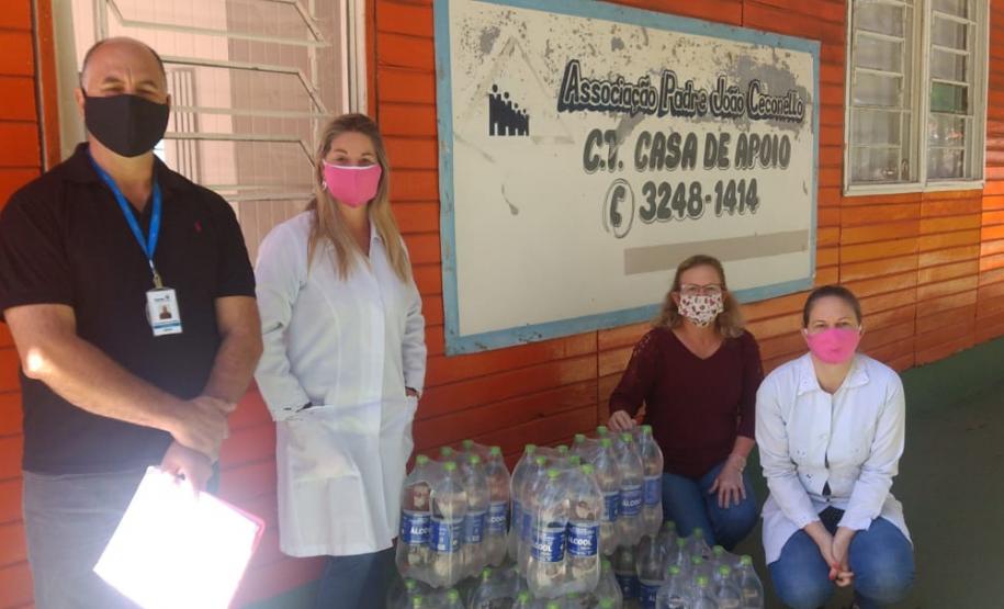 Secretaria da Justiça, Família e Trabalho entrega 9 mil litros de álcool 70% para instituições sociais