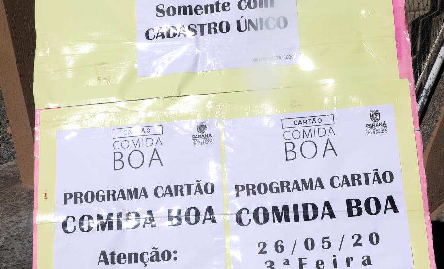 Curitiba tem mais um dia de distribuição do Cartão Comida nesta quarta (27)