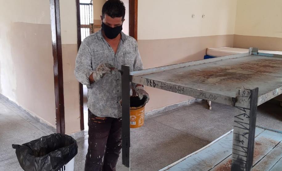 Servidores da socioeducação realizam limpeza e higienização nas unidades para diminuir risco de contágio do coronavírus