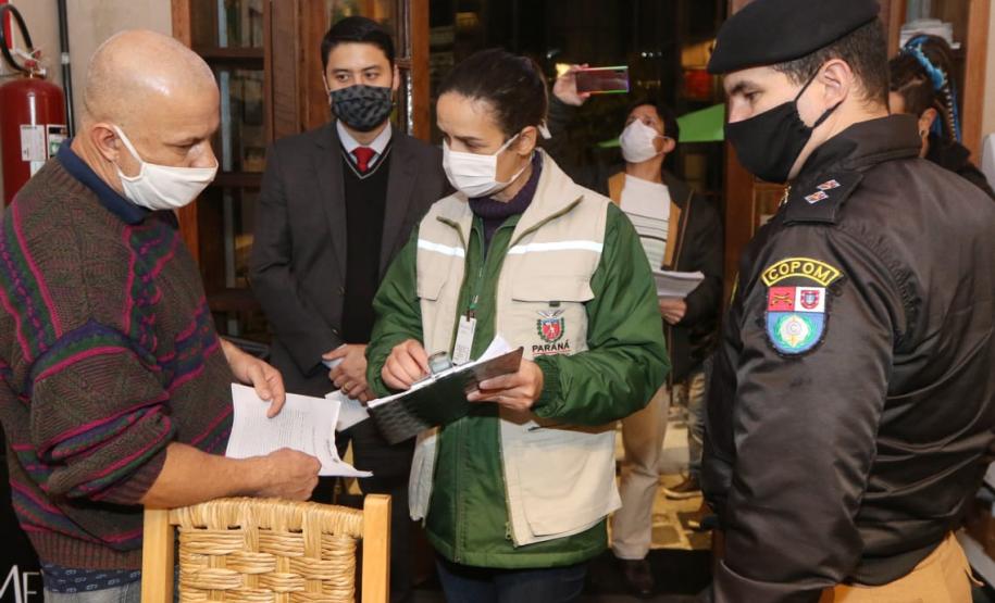 Operação da Secretaria da Justiça fiscaliza o cumprimento das medidas de prevenção à Covid-19 em bares e restaurantes