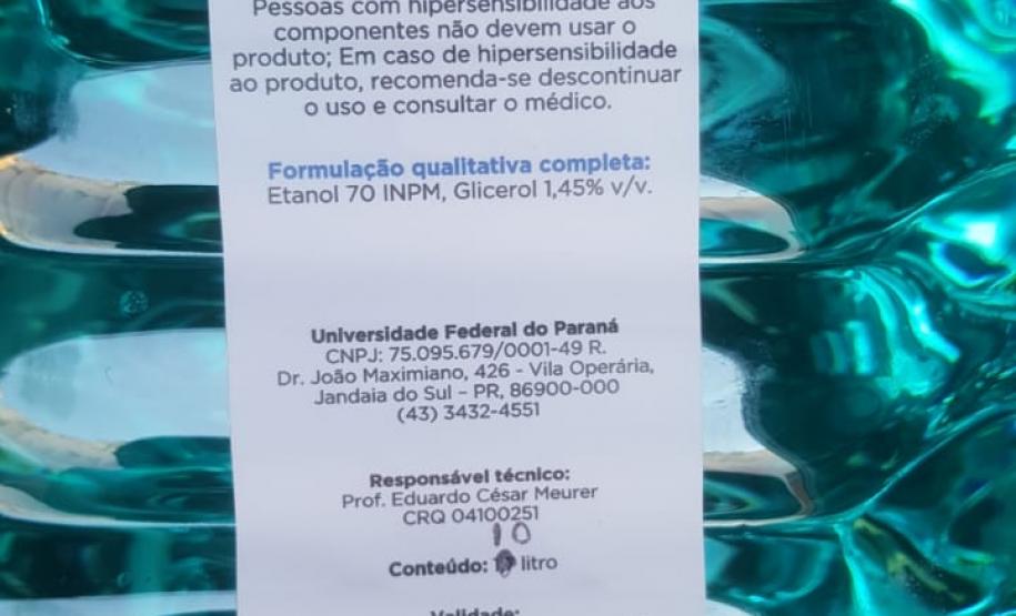 Secretaria da Justiça distribui álcool glicerinado 70% para 212 municípios da região Norte do Paraná