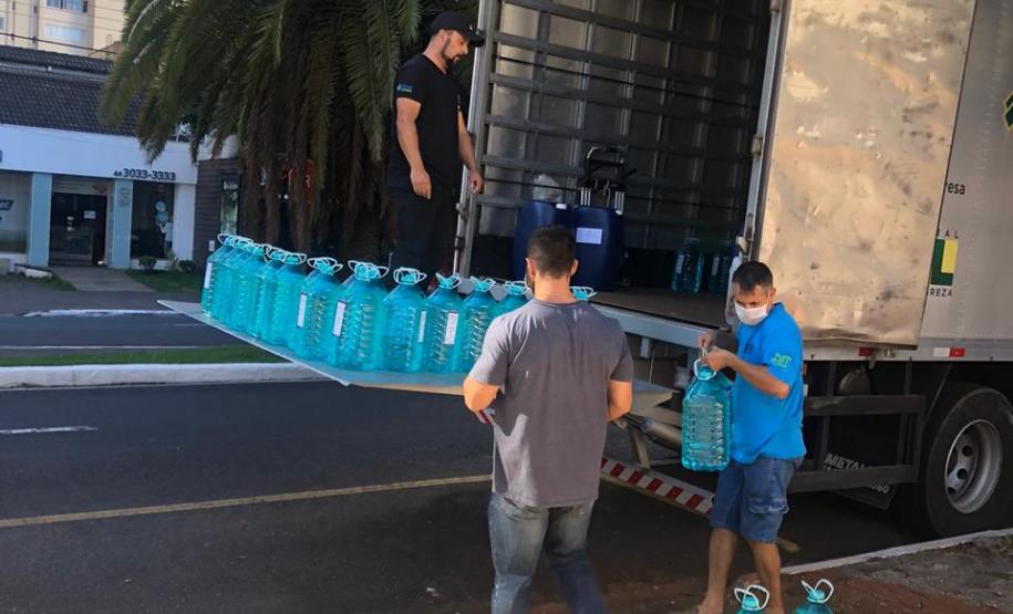 Secretaria da Justiça repassa mais 2,5 mil litros de álcool glicerinado 70% para entidades assistenciais