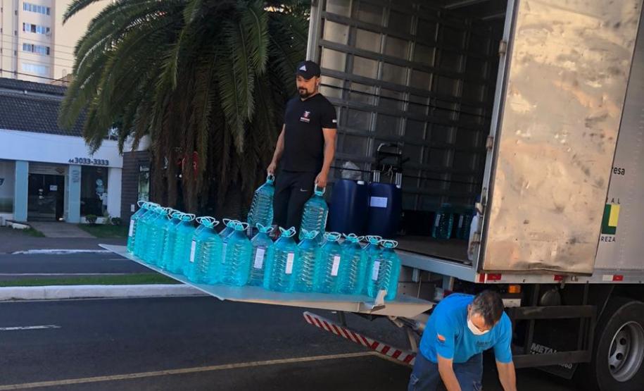 Secretaria da Justiça repassa mais 2,5 mil litros de álcool glicerinado 70% para entidades assistenciais