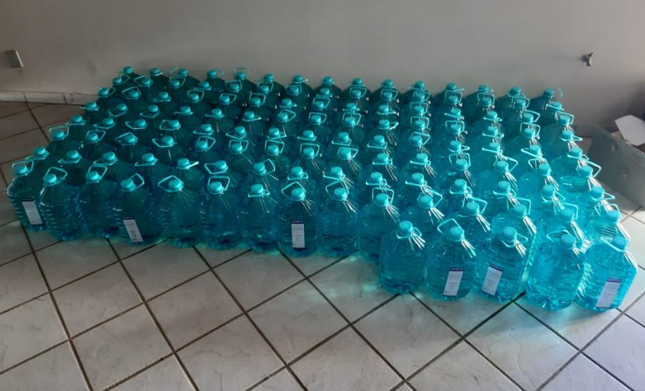 Secretaria da Justiça repassa mais 2,5 mil litros de álcool glicerinado 70% para entidades assistenciais