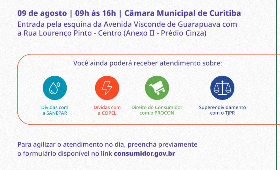PROCON-PR participa de mutirão de serviços na Câmara Municipal de Curitiba