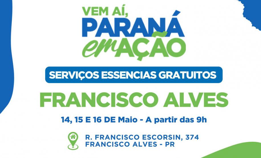 Paraná em Ação: feira vai levar uma série de serviços ao município de Francisco Alves
