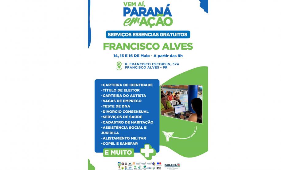 Paraná em Ação: feira vai levar uma série de serviços ao município de Francisco Alves